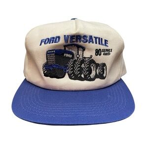 Vintage Ford Versatile 80 Series New Holland Tractor Promo Snapback - K-PRODUCTS
